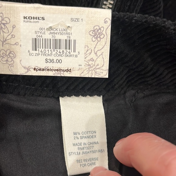 Mudd stretch corduroy mini skirt - Picture 7 of 7